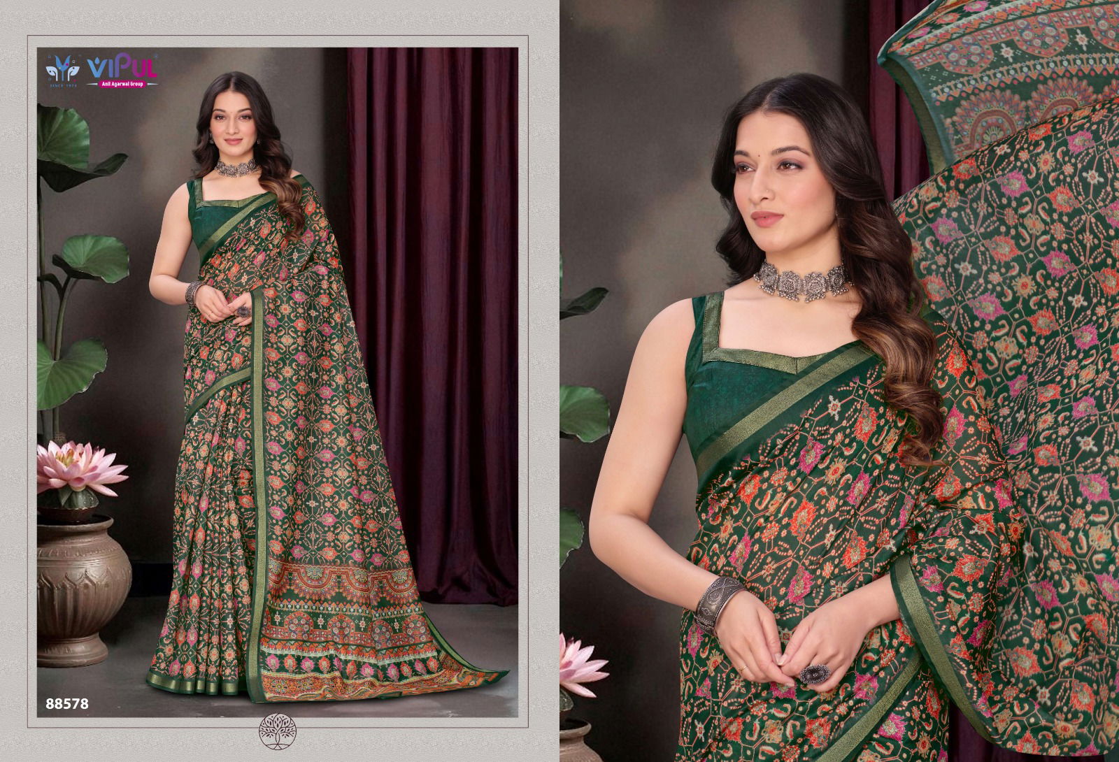 Amrapali Vol 2 By Vipul Cotton Daily Wear Saree Exporters In India